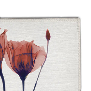 Red Gentian X-Ray Flowers Accent Rug