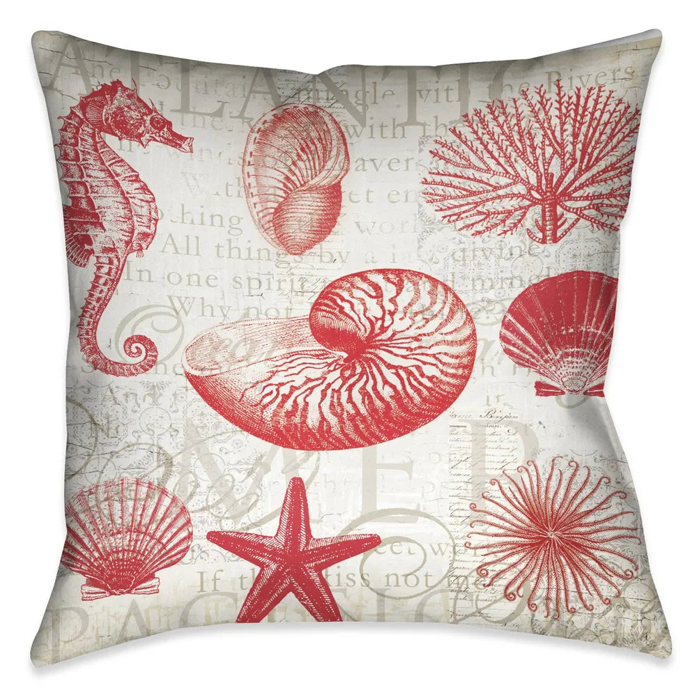 Red Shells Pillow II