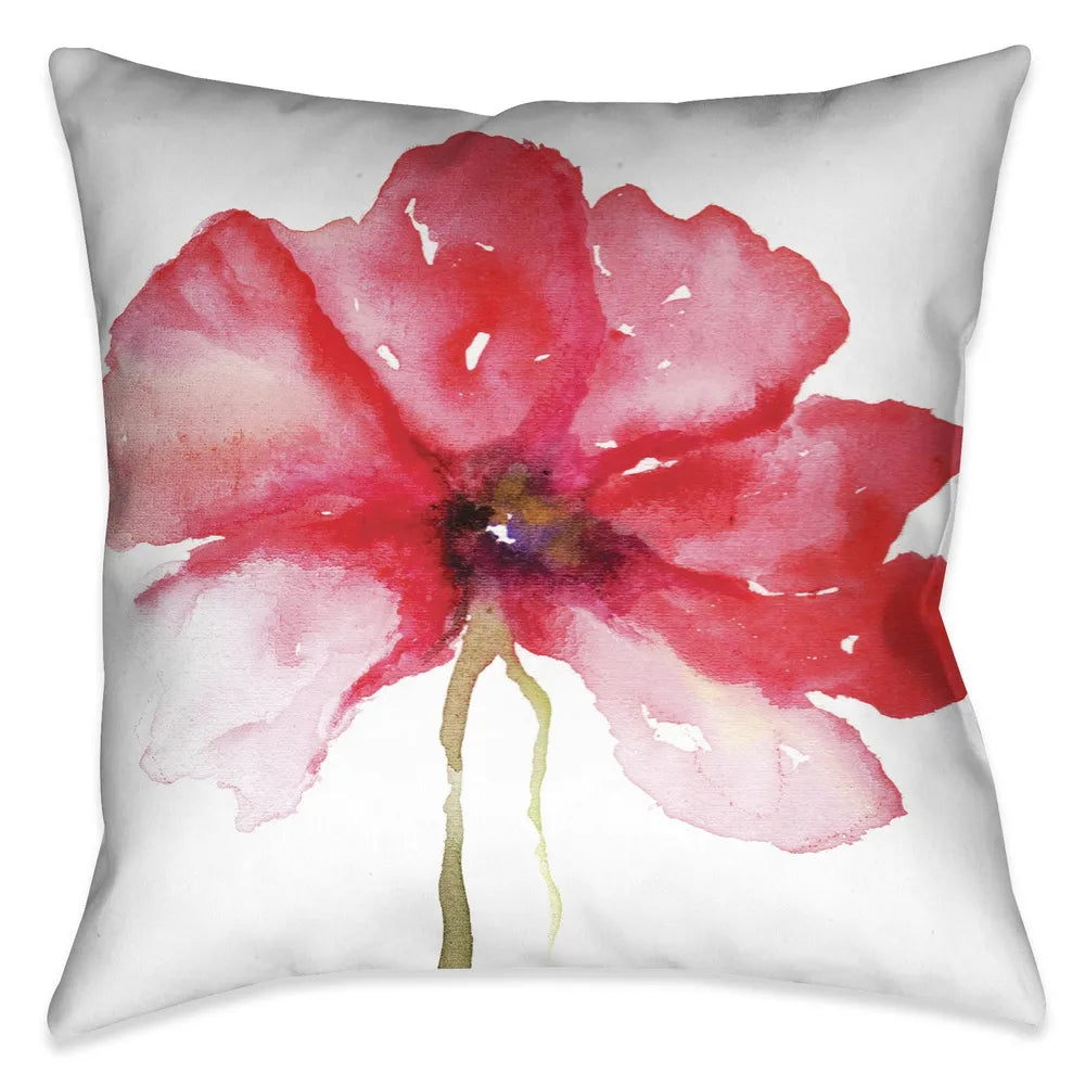 Red Floral Pillow