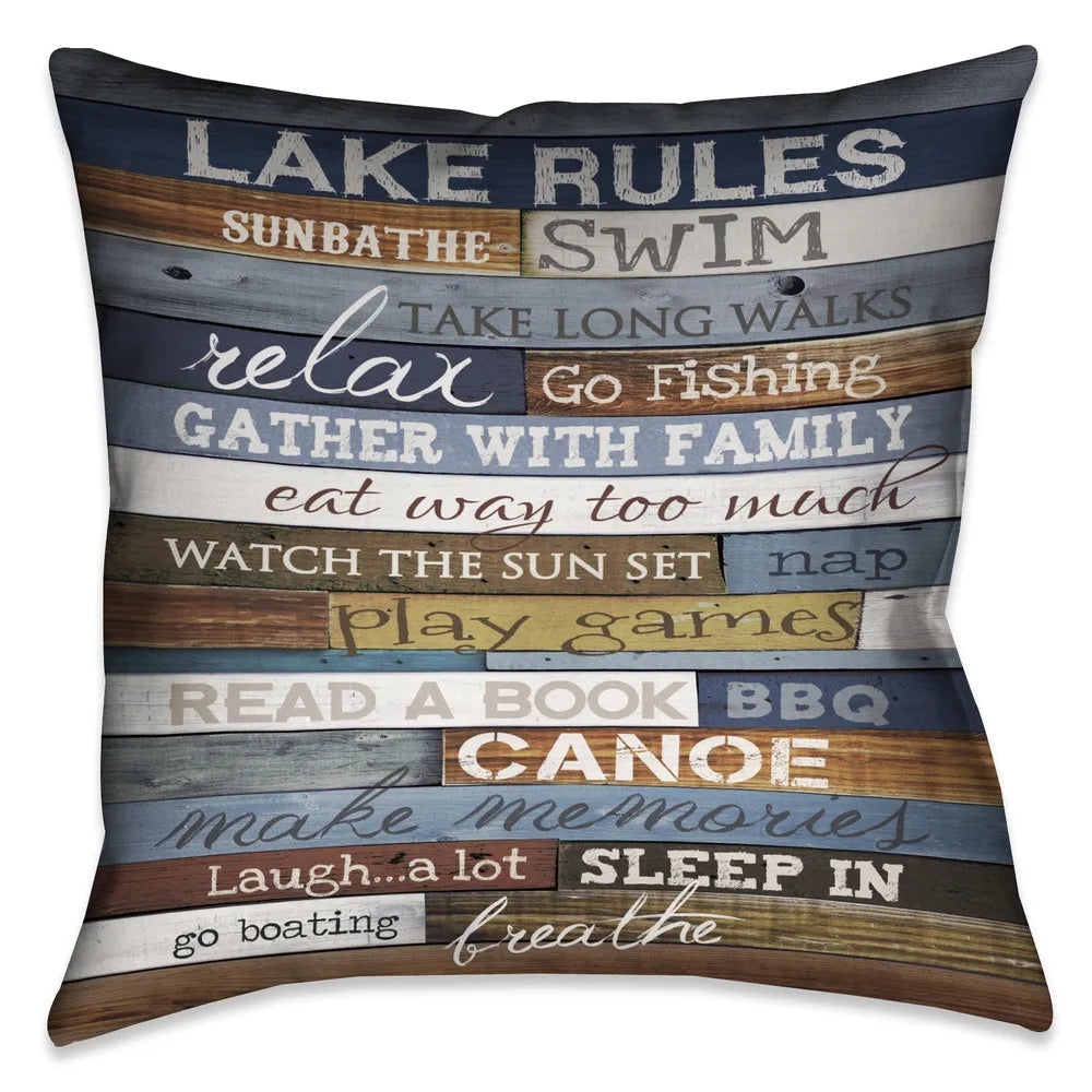 Lake Rules Pillow