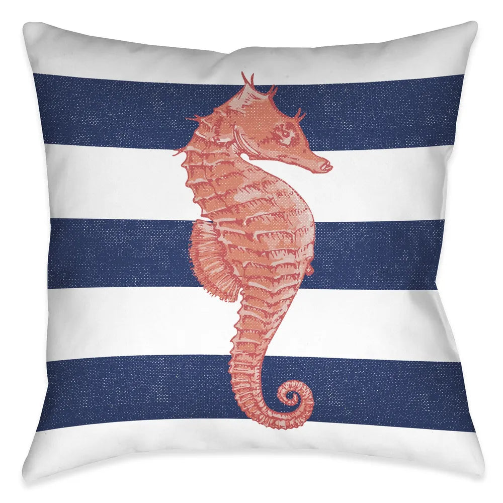 Seahorse Stripe Indoor Decorative Pillow