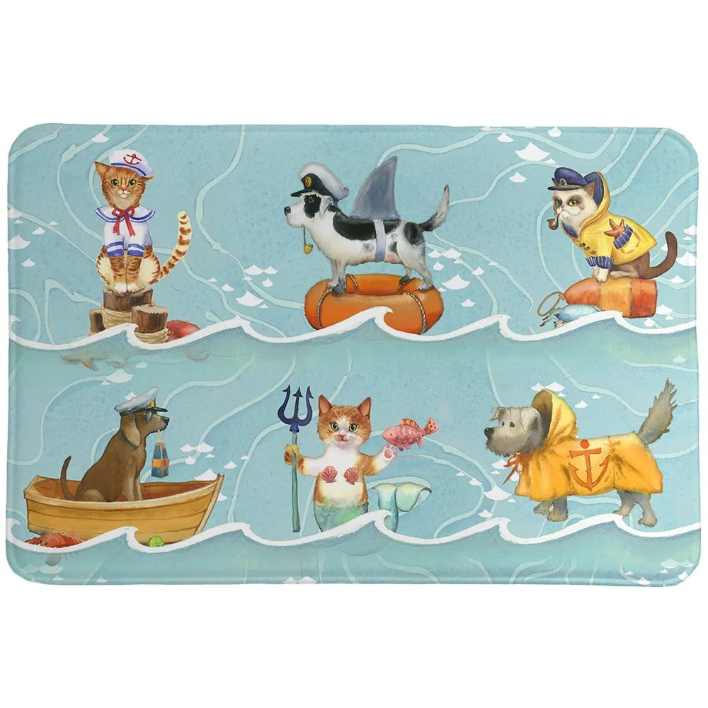 Salty Cats and Dogs Memory Foam Rug
