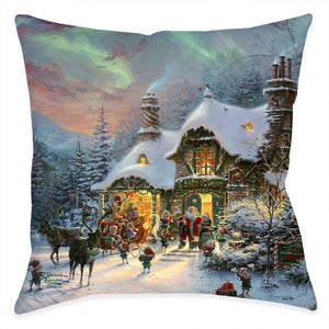 Santa's Night Before Christmas Indoor Decorative Pillow