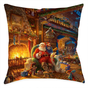 Santa's Workshop Indoor Decorative Pillow