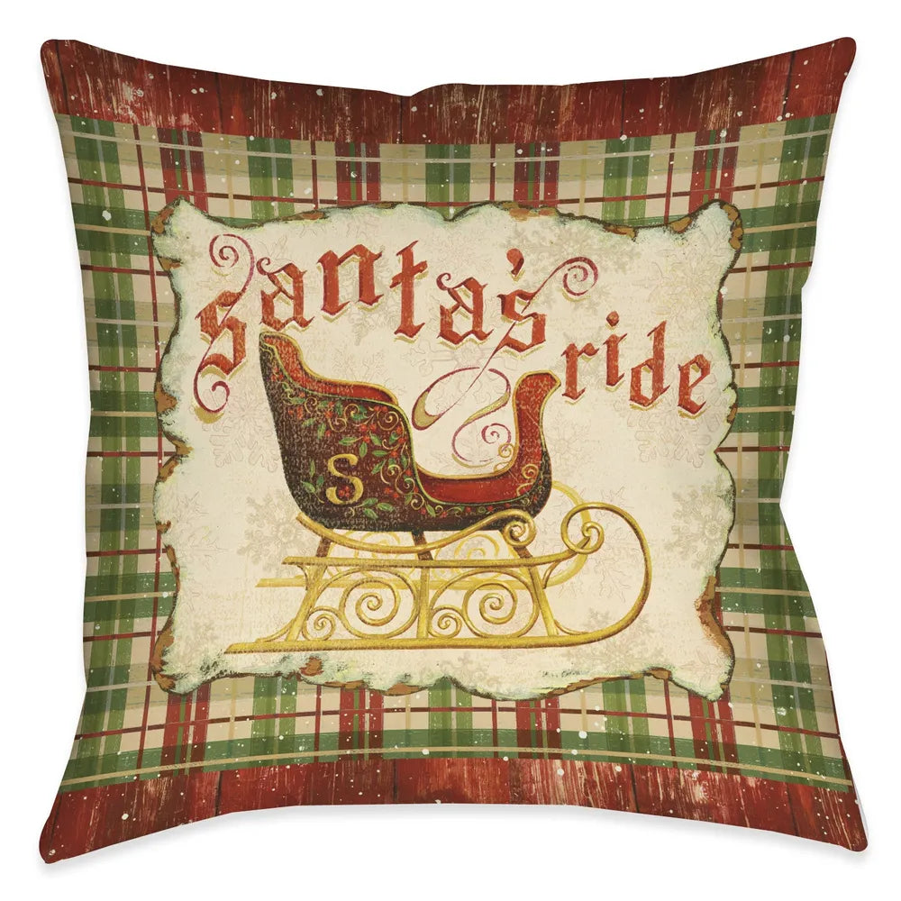 Santa's Ride Indoor Decorative Pillow