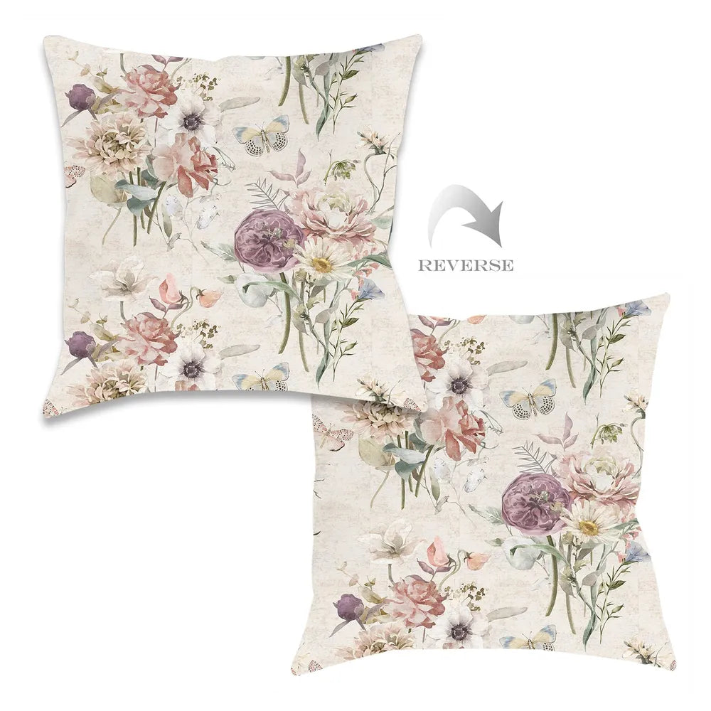 kathy ireland® HOME Scattered Wildflower Outdoor Decorative Pillow