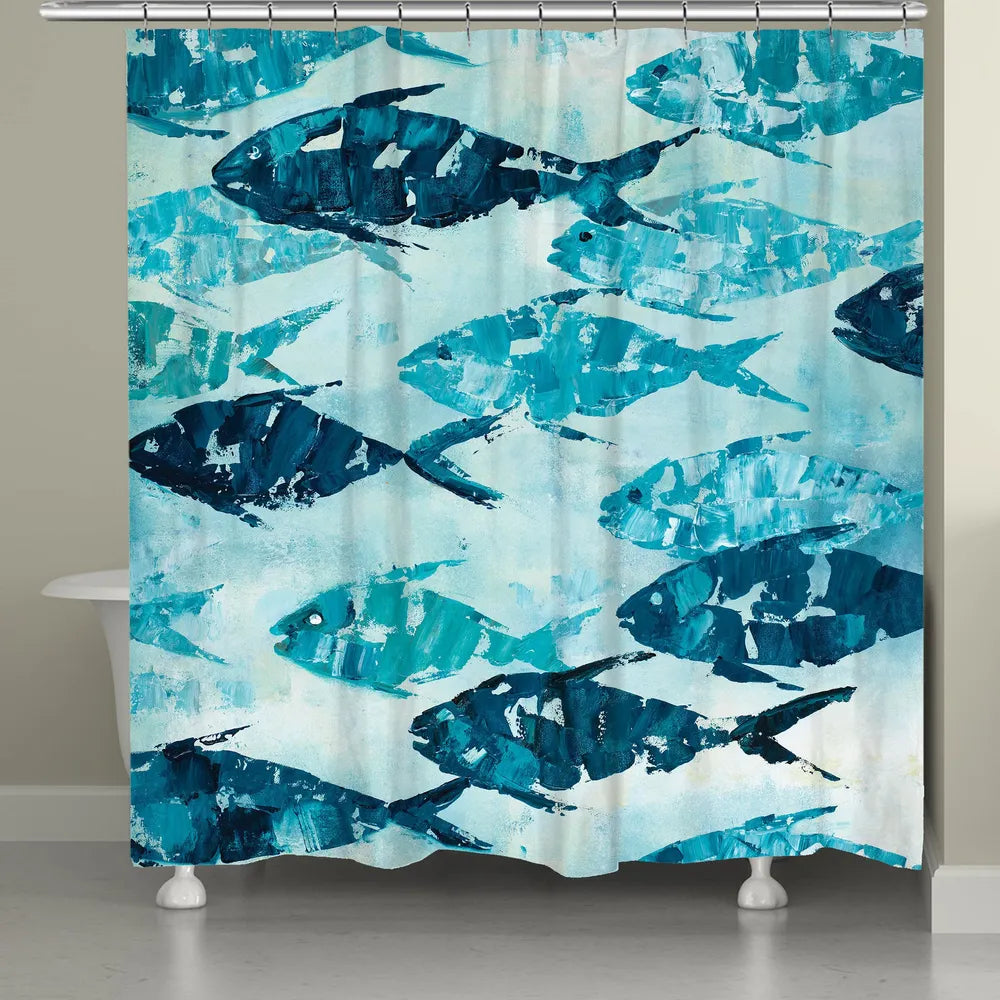 School of Fish Shower Curtain - Laural Home