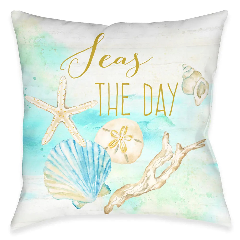 Seas The Day Outdoor Decorative Pillow