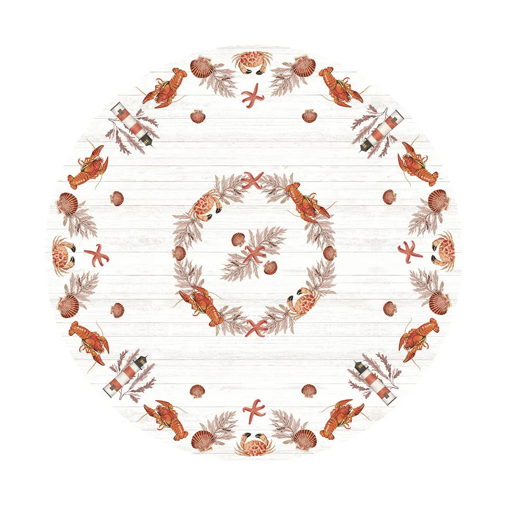 Seafood Shack Round Tablecloth