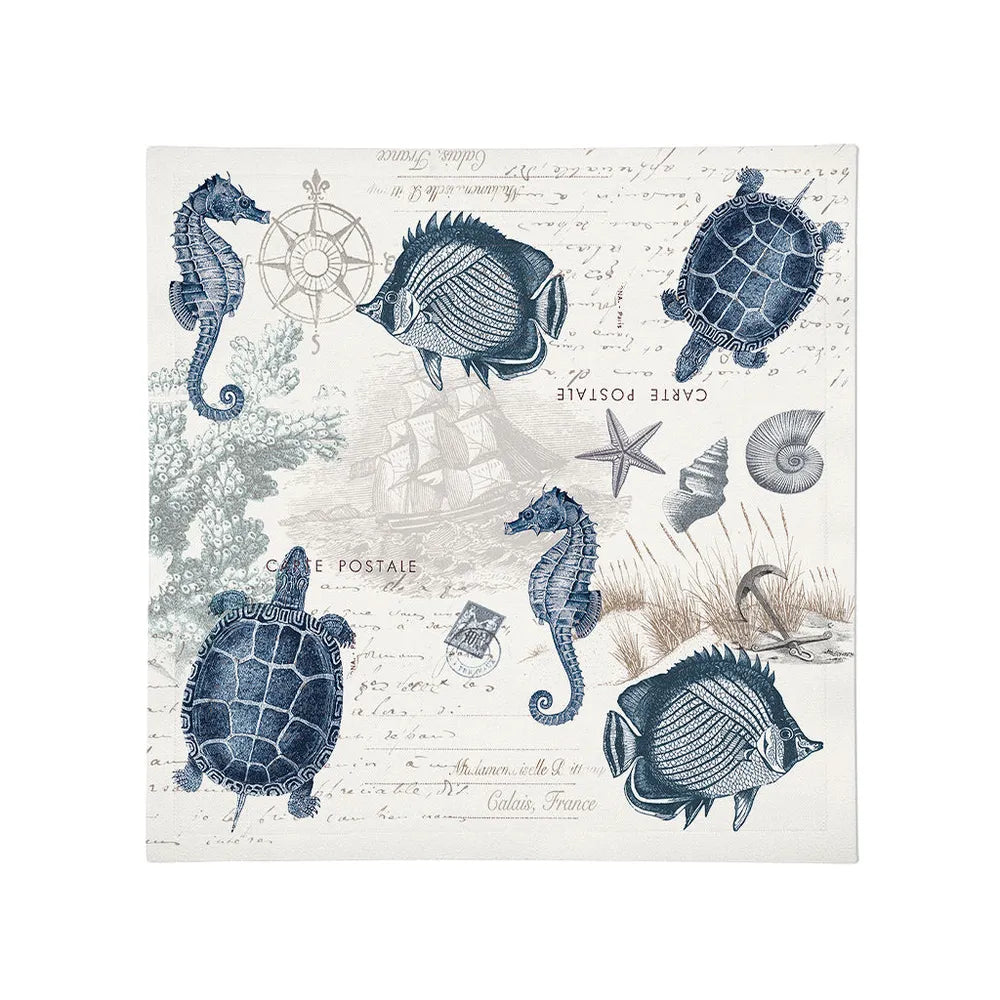 Seaside Postcard Napkin Set of 4