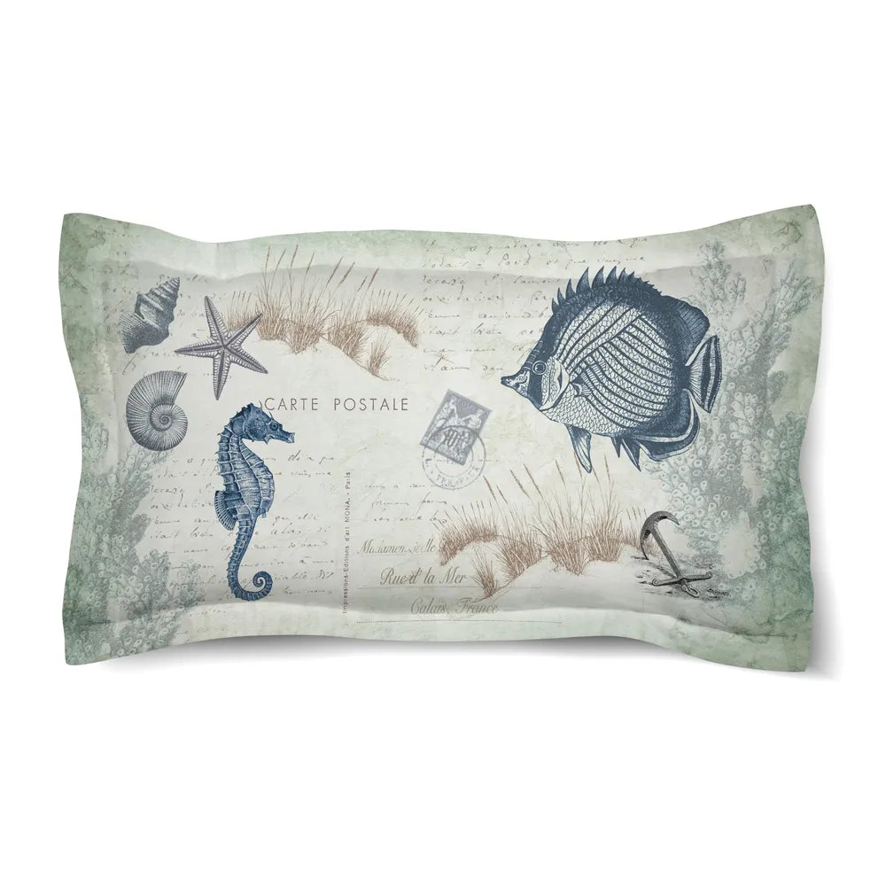 Seaside Postcard Duvet Sham
