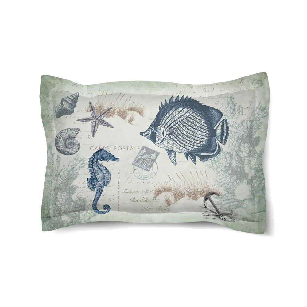 Seaside Postcard Duvet Sham