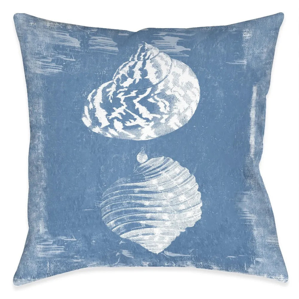 Shell Blueprint Outdoor Decorative Pillow