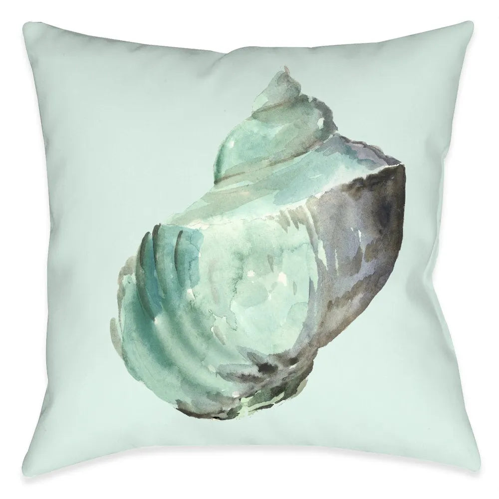 Shell In Mint Indoor Decorative Pillow