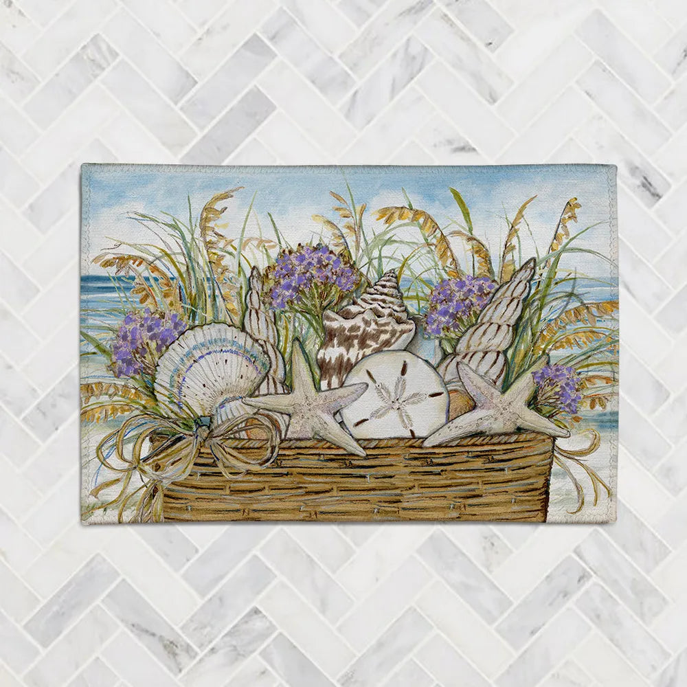 Shells By The Sea Chenille Accent Rug