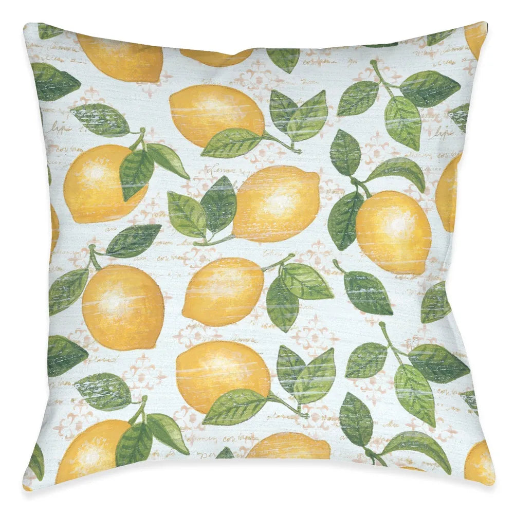 Sicilian Lemon Bunch Indoor Decorative Pillow
