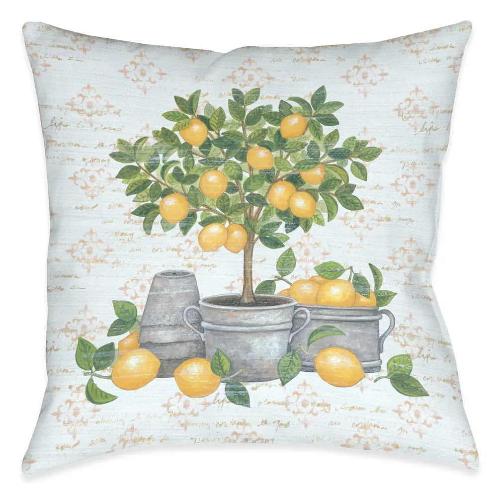 Sicilian Lemon Tree Indoor Decorative Pillow