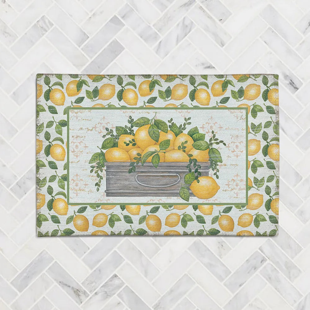 Sicilian Lemon Femminello Chenille Accent Rug