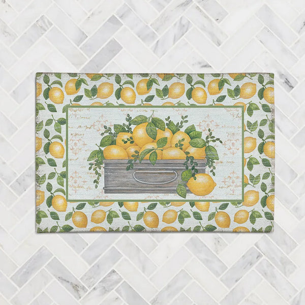 Sicilian Lemon Femminello Chenille Accent Rug - Laural Home