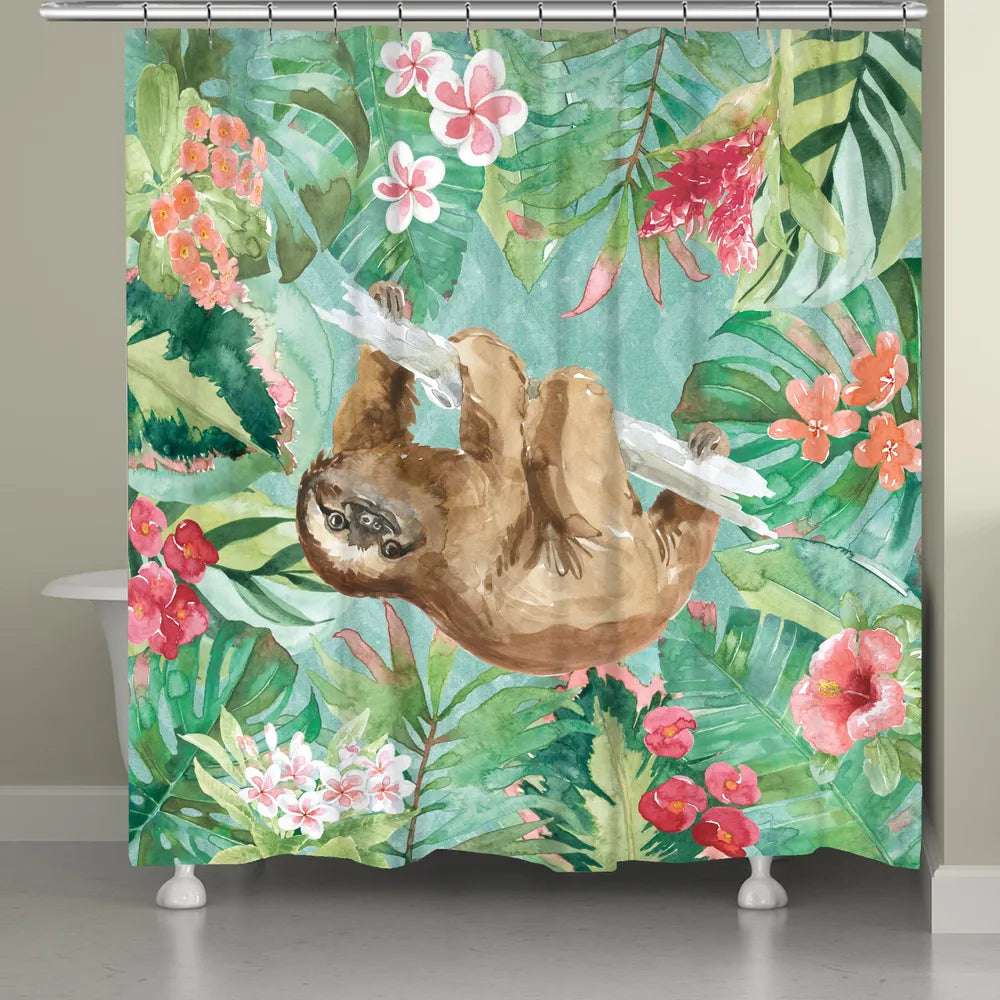 Sloth in the Jungle Shower Curtain