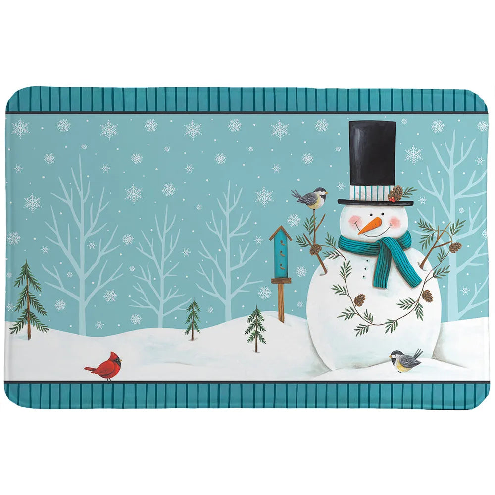 Friendly Snowmen Memory Foam Rug