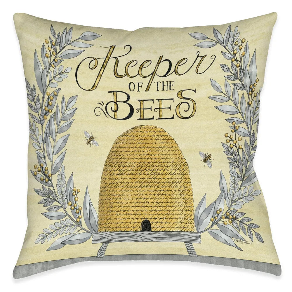 Sophisticated Bees Hive Outdoor Decorative Pillow