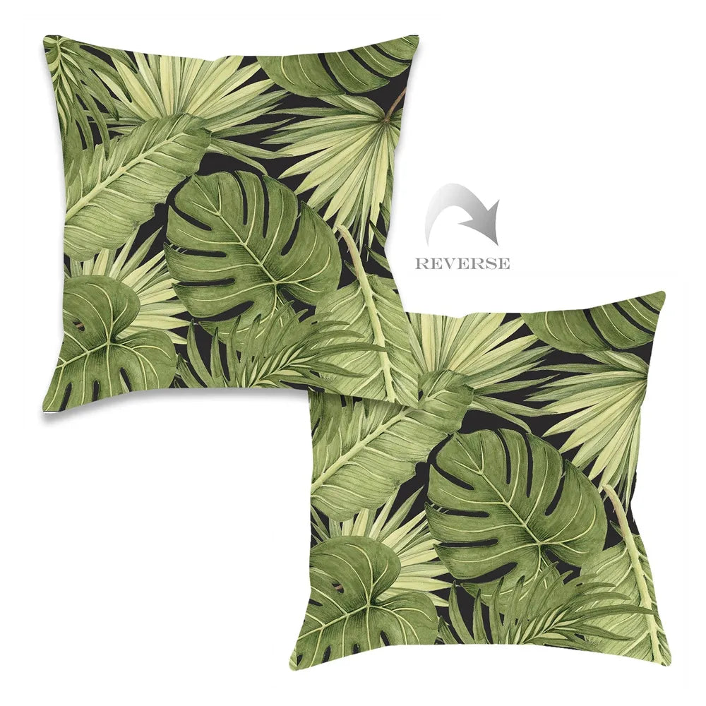 Sophisticated Palm Outdoor Decorative Pillow