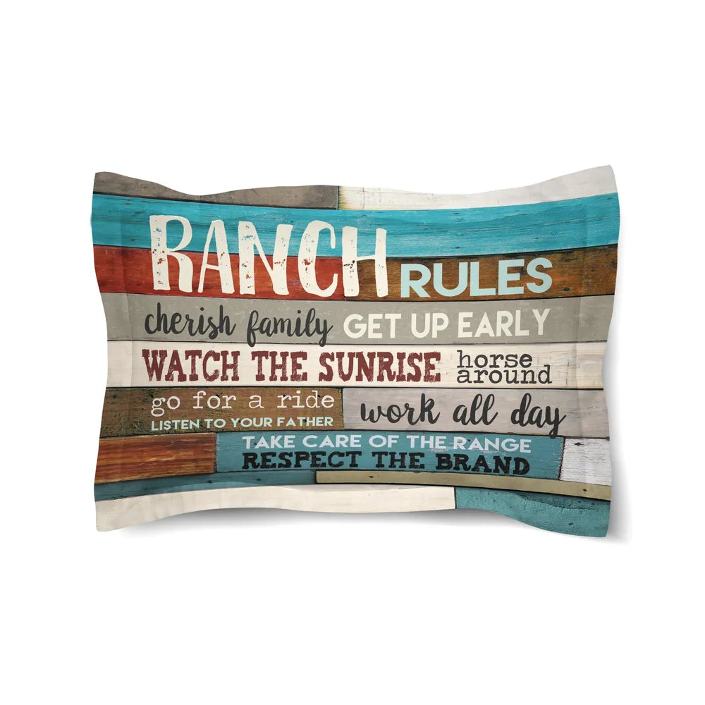 Southwest Ranch Rules Comforter Sham