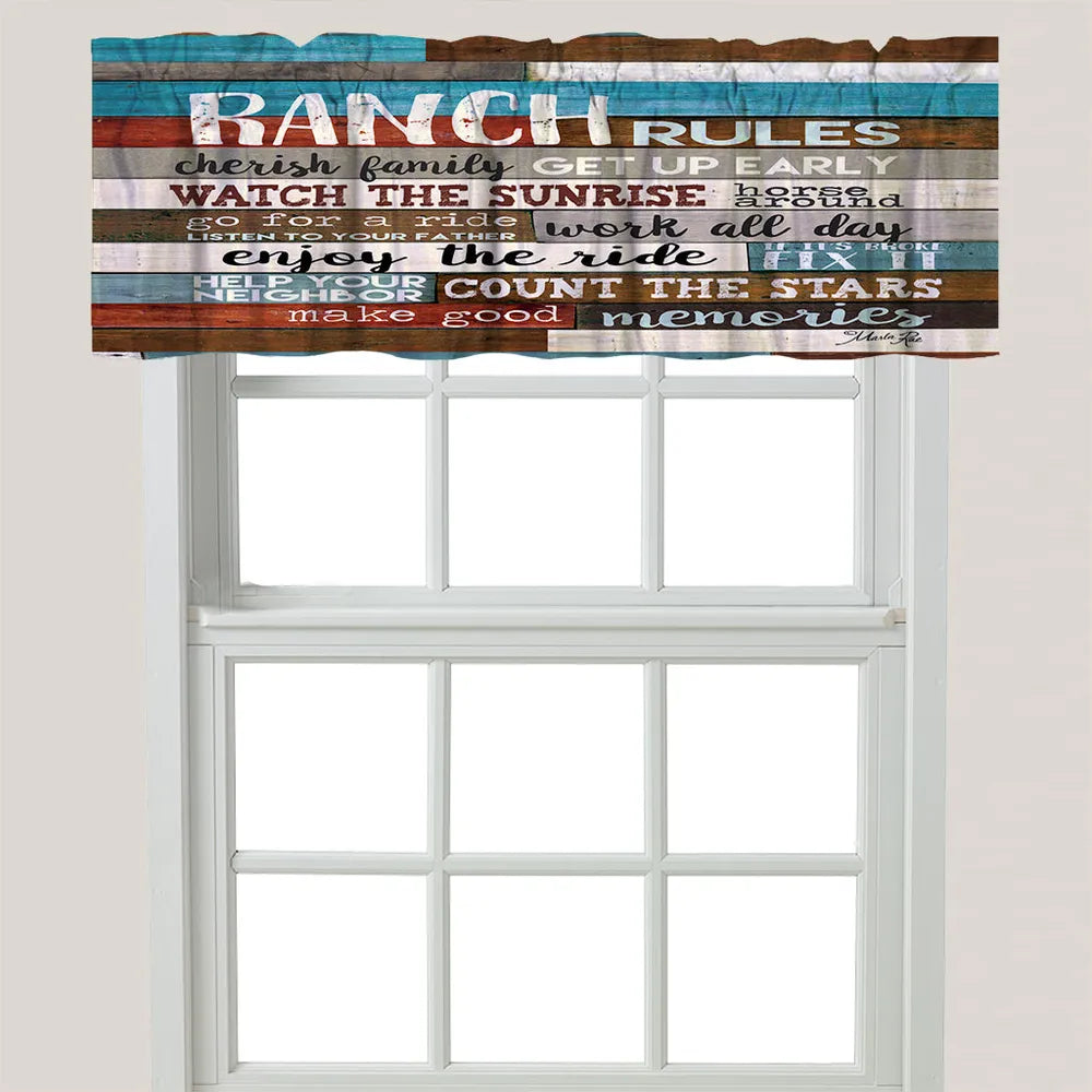 Southwest Ranch Rules Window Valance