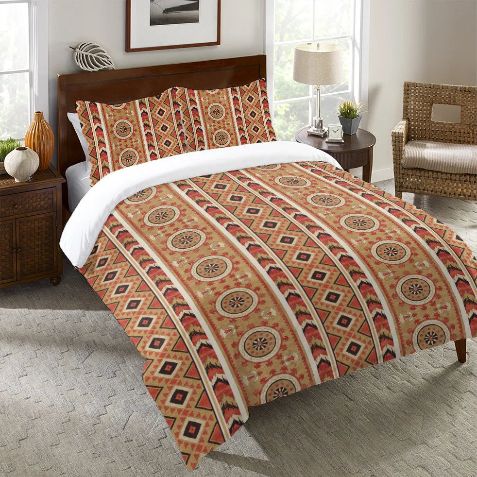 Southwest Story Gold Duvet Cover 