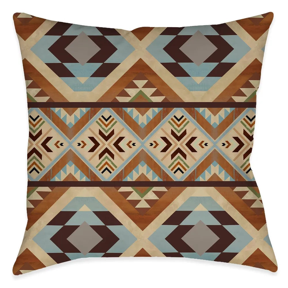 Southwest Tile Outdoor Decorative Pillow