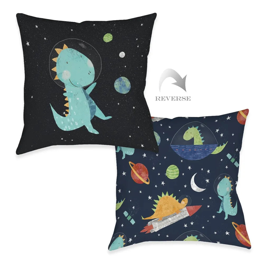 Space-O-Saurus T-Rex Indoor Decorative Pillow