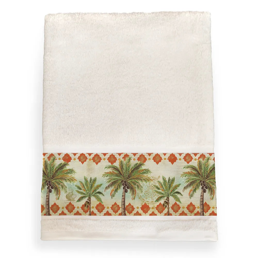 Palm tree bath towels sale