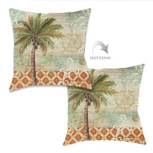 Spice Palm Indoor Woven Decorative Pillow
