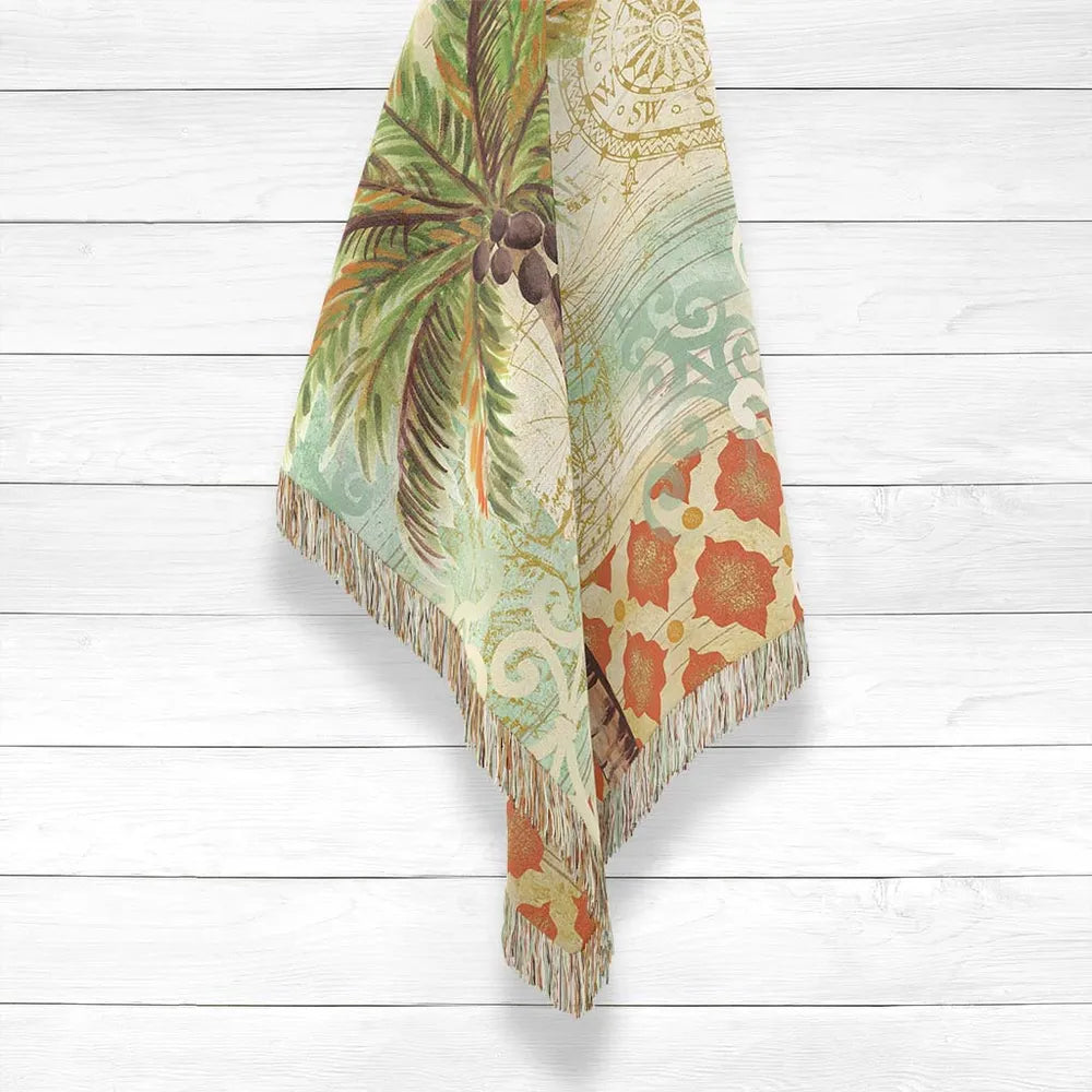 Spice Palm Woven Throw
