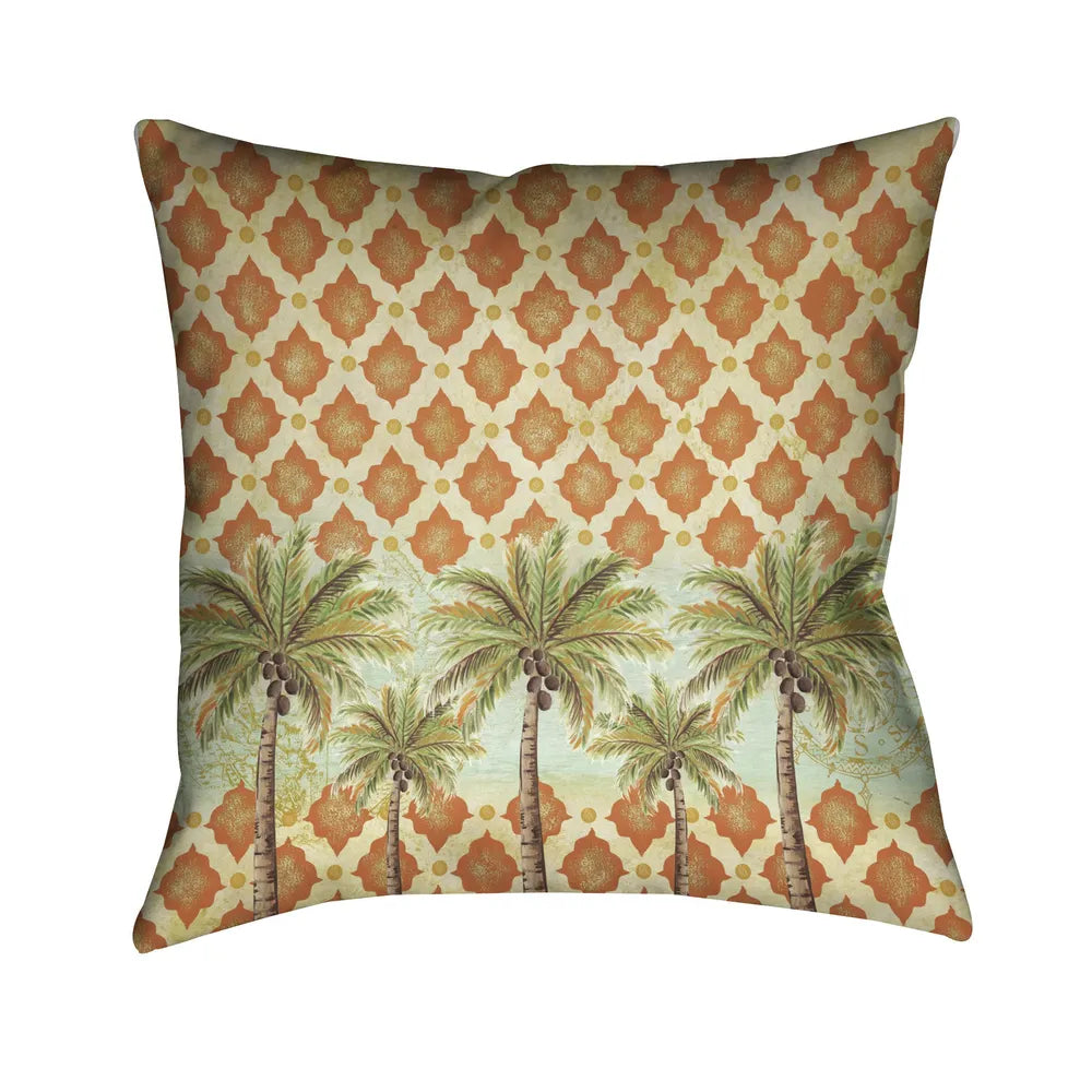 Spice Palm Outdoor Decorative Pillow