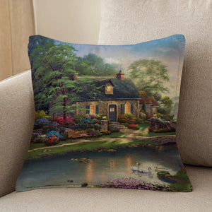 Thomas Kinkade Stoney Creek Cottage Indoor Decorative Pillow