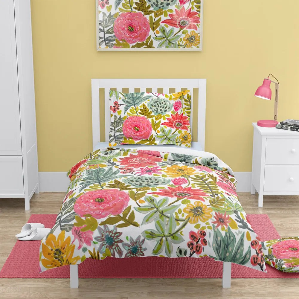 succulent bed sheets Succulent Floral Comforter 68" X 88" (TWIN)