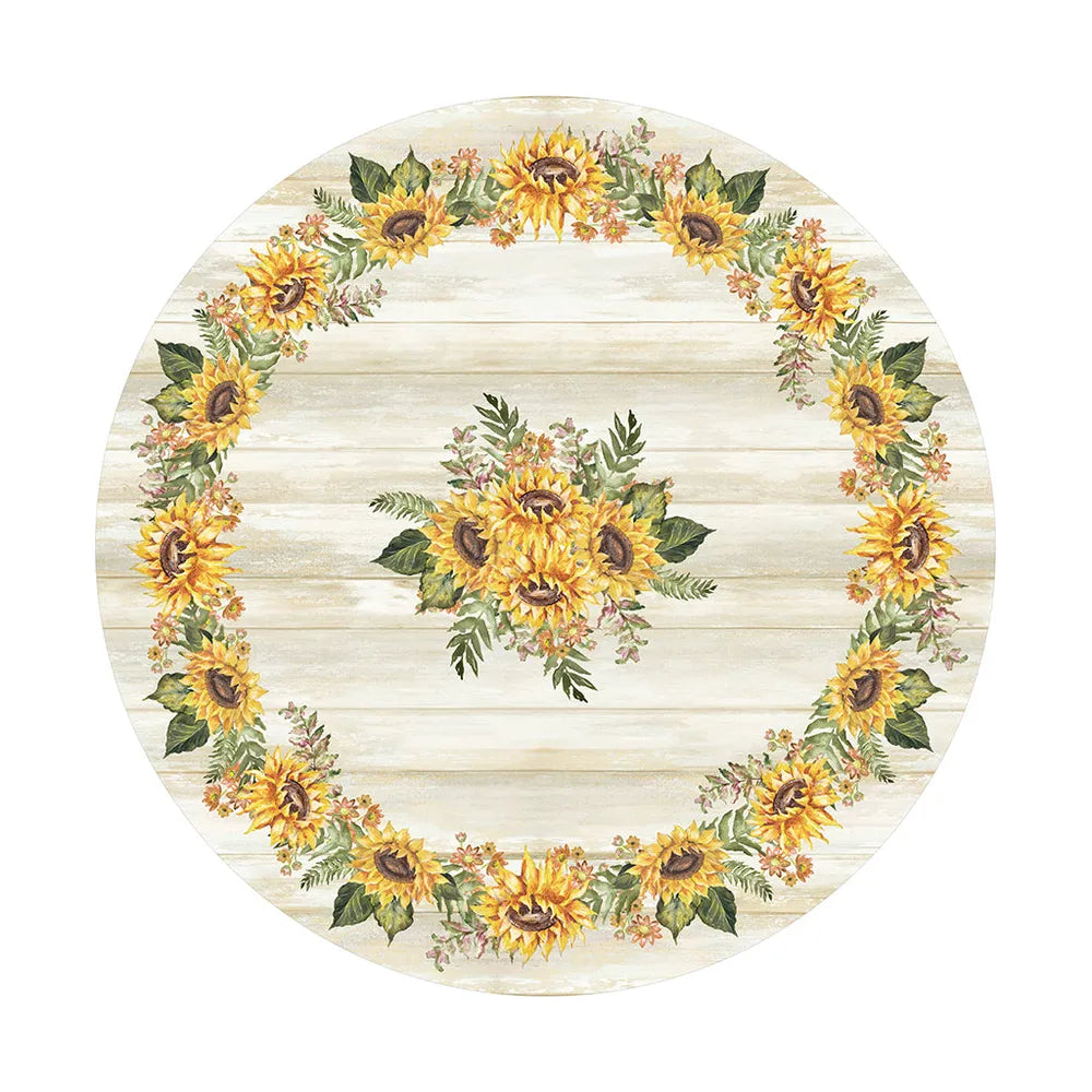 Sunflower Day Round Tablecloth