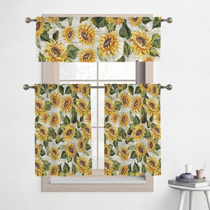 Sunflowes On Shiplap Kitchen Tier Set