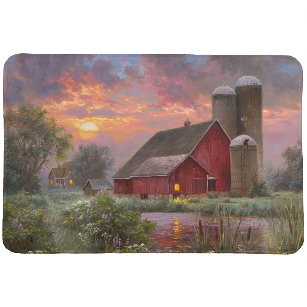Sunset on the Farm Memory Foam Rug