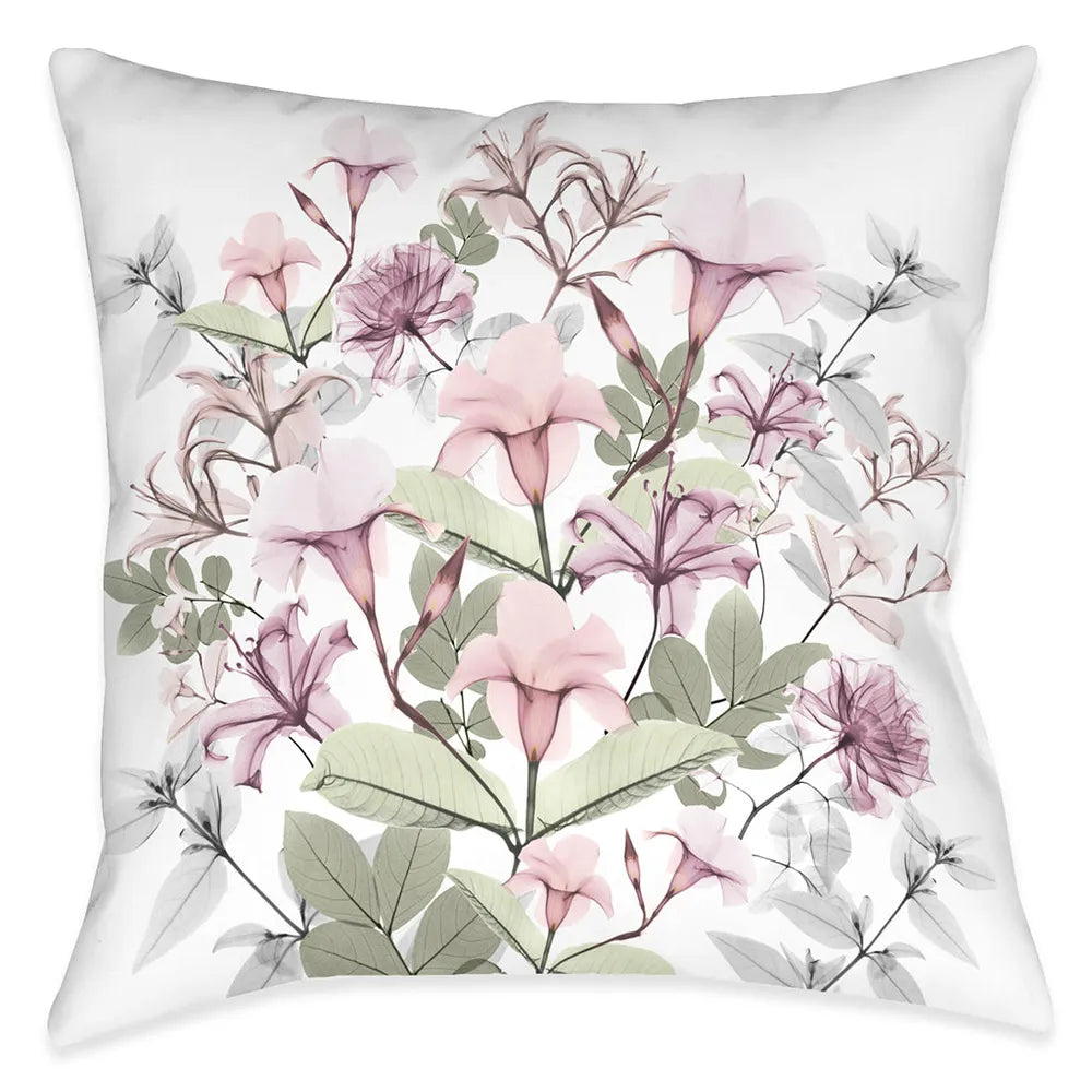 Sweet Blush Bouquet X-Ray Indoor Decorative Pillow