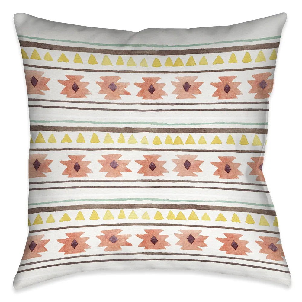 Tribal Flower Pattern Indoor Decorative Pillow
