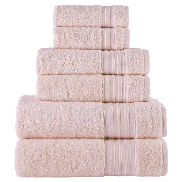 Laural Home Spa Collection 6-Piece Bath Towel Set in Ivory