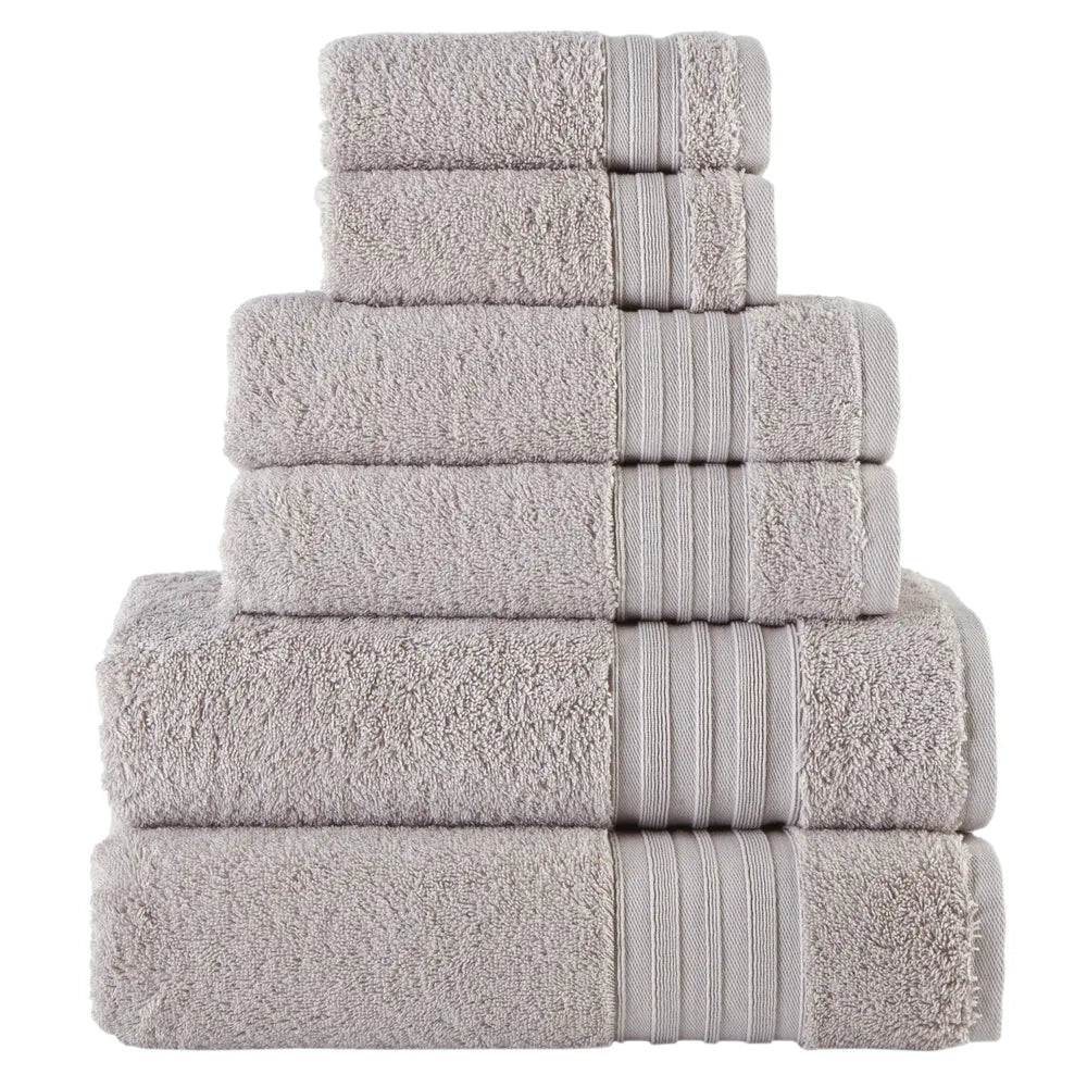 Infinitee Xclusives Bundle of Grey Kitchen Towels Pack of 6 with Turkish  Bath Towels Set Pack of 6