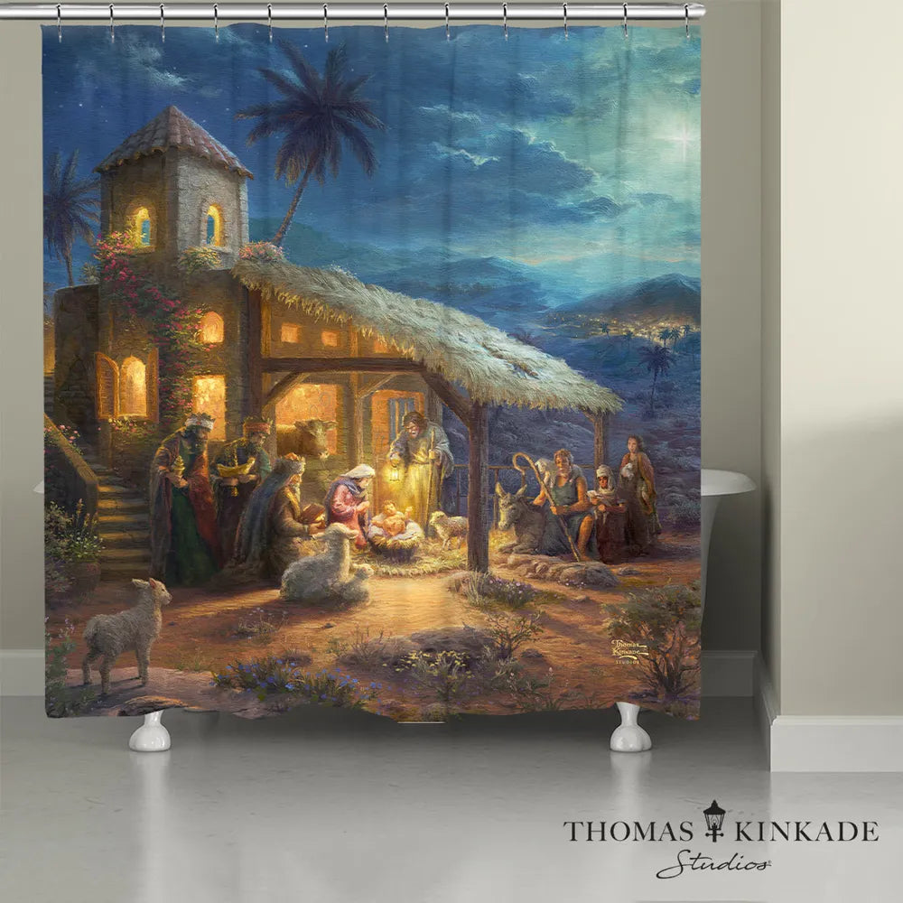Thomas Kinkade The Nativity Shower Curtain