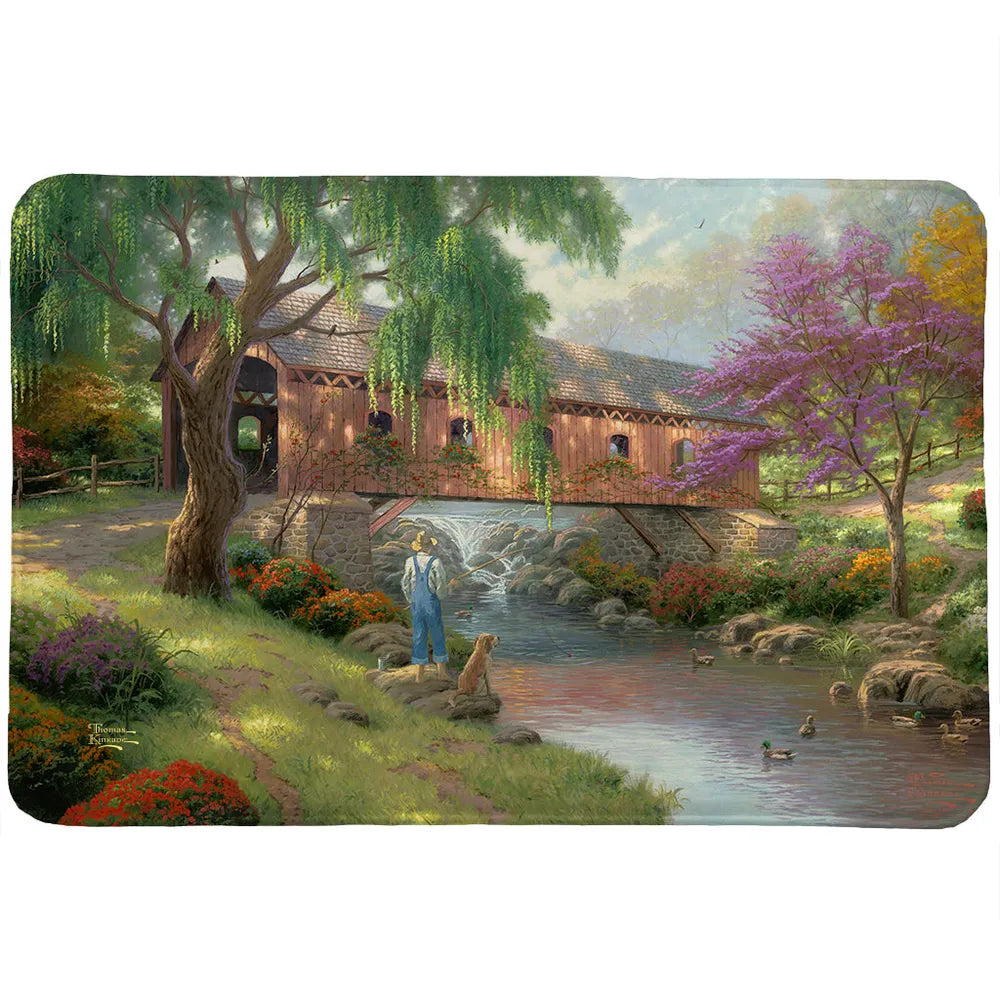 Thomas Kinkade The Old Fishin' Hole Memory Foam Rug