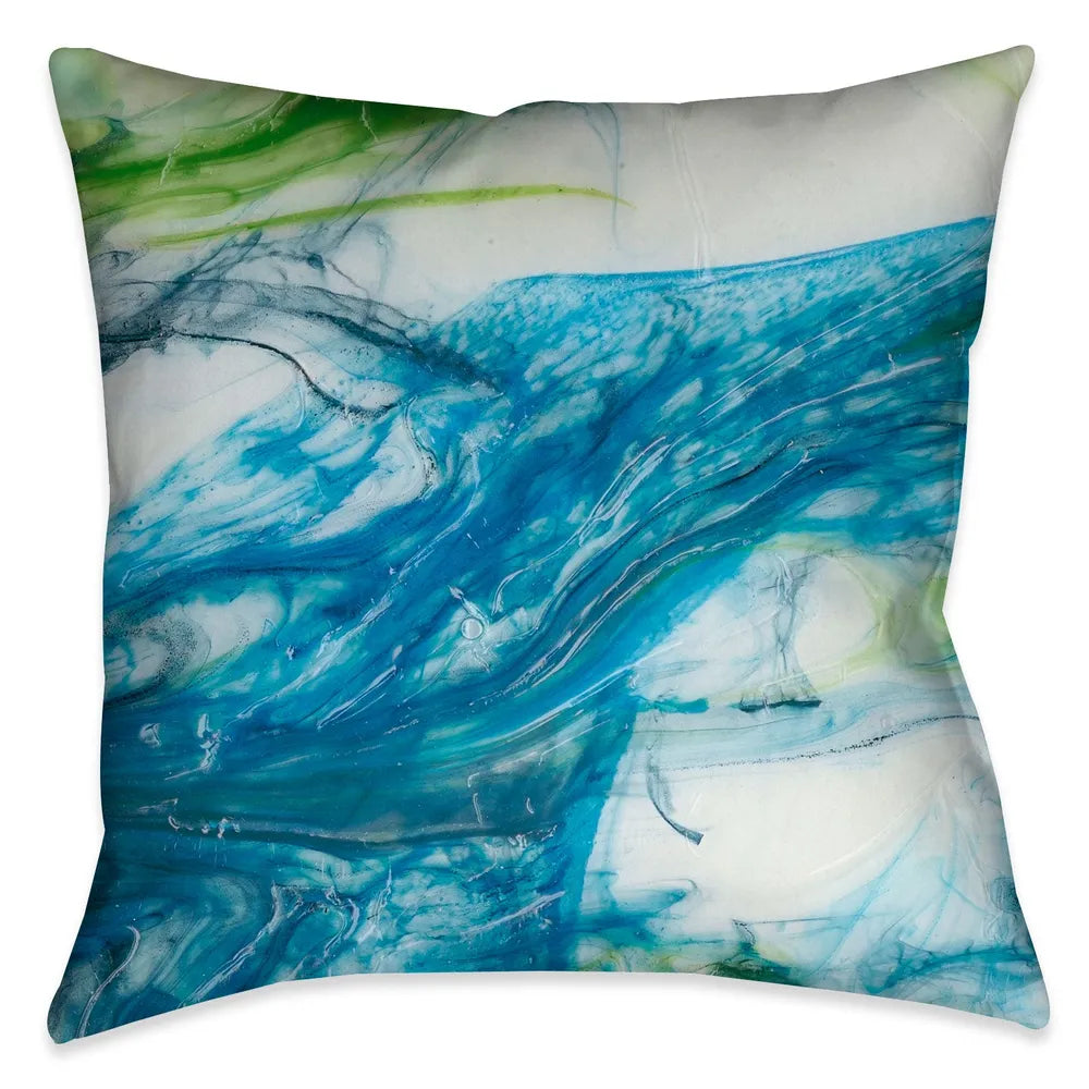 This modern tidal inspired design evokes beautiful artistic energy through fluid blue and green colors