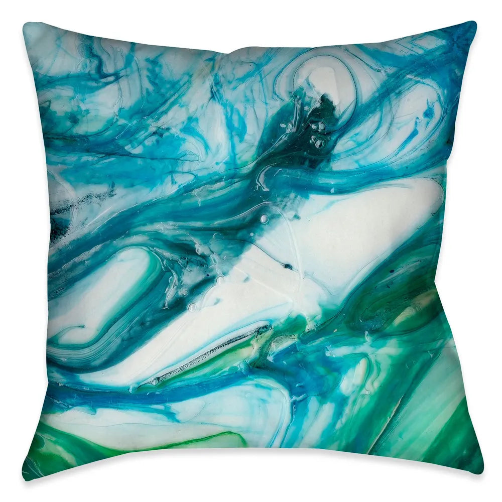 This modern tidal inspired design evokes beautiful artistic energy through fluid blues and greens.
