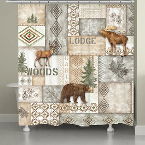 Trail Ridge Gray Shower Curtain